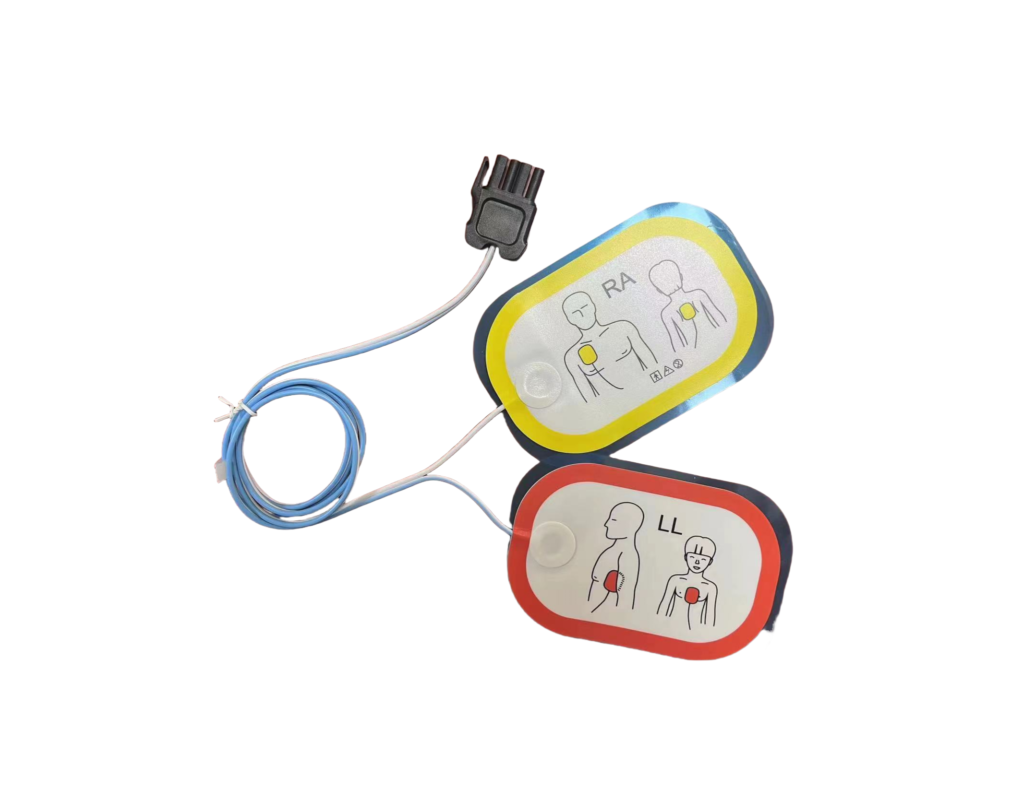 AED pad placement anterior posterior infant chest and back