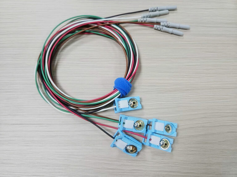 Disposable snap-clip EEG electrodes with quick connect lead wires for clinical and research brain monitoring