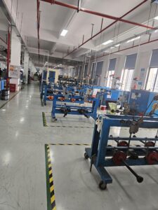 Medical cable production line at Shenzhen Jolly factory