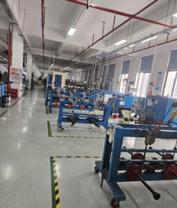 Medical cable production line at Shenzhen Jolly factory