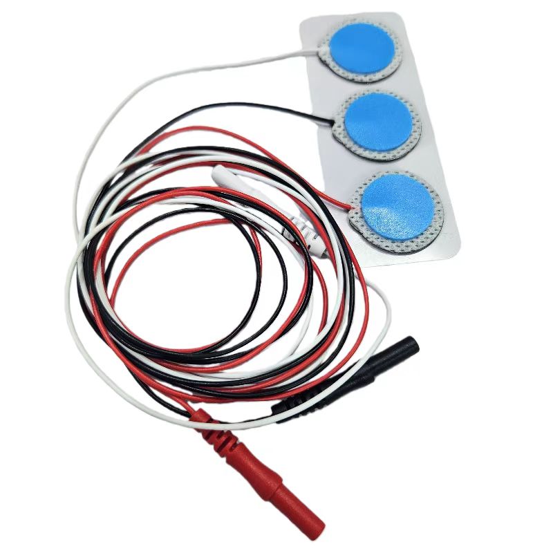 Pre-wired ECG electrodes