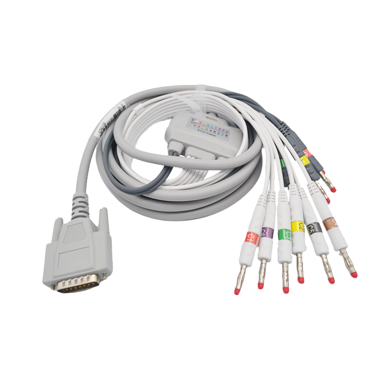 10 Lead ECG medical monitoring cable.